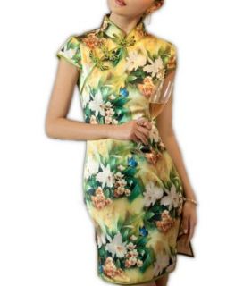 Chinese Cheongsam Qipao Gown   Vintage Cocktail Dress Asian Fashion Chic #127