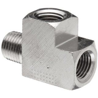 Polyconn PC127NB 2 Nickel Plated Brass Pipe Fitting, Run Tee, 1/8" NPT (Pack of 10): Industrial Pipe Fittings: Industrial & Scientific