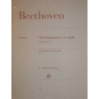 Beethoven String Quartet in C sharp Minor Opus 131 Urtext Ludwig van Beethoven Books