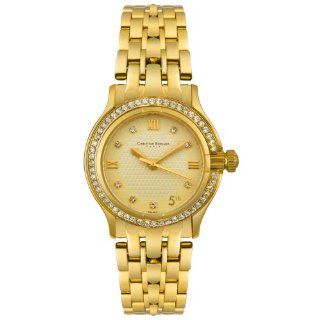 Christian Bernard Women's NT134ZFI 5th Collection Cubic Zirconia Yellow Gold Tone Watch: Watches