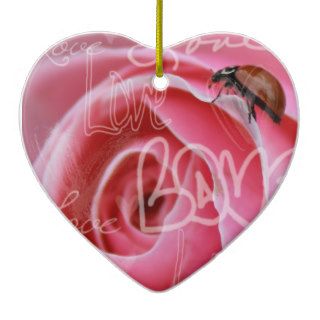 Ladybug Love Pendant Christmas Ornament