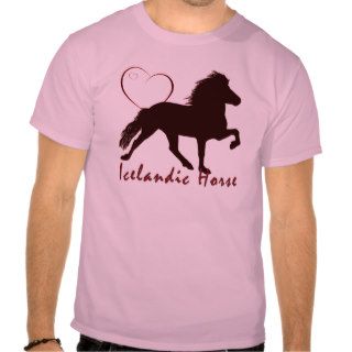 Icelandic Horse Hearts Tee Shirts