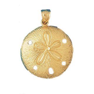 14K Gold Charm Pendant 7.4 Grams Nautical> Sand Dollars145 Necklace: Jewelry