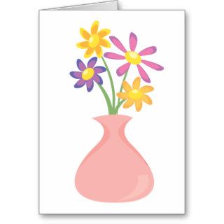 Pretty Vase of Flowers Cards