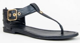 City Classified YOANA / Qupid AGENCY 148 T Strap Sandal Flat: Shoes