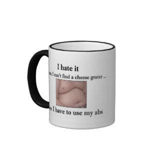Cheese Grater Abs   Funny Mug
