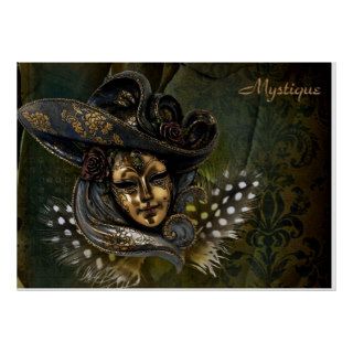 Carnival Mask Green Damask Poster