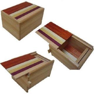 3 Sun 12 Steps Natural Wood Kusu   Japanese Puzzle Box: Toys & Games