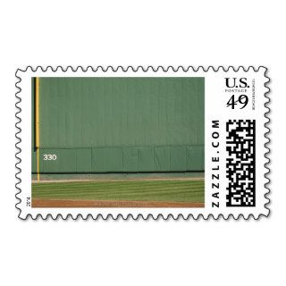 This wall is known as 'the Green Monster.'Foul Postage Stamp