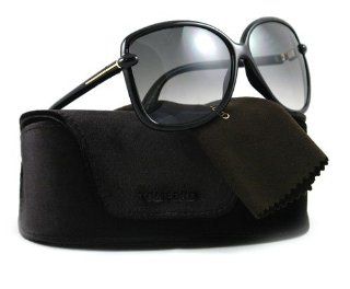 Tom Ford Callae FT0165 Sunglasses 01B Shiny Black (Gray Gradient Lens) 61mm: Watches