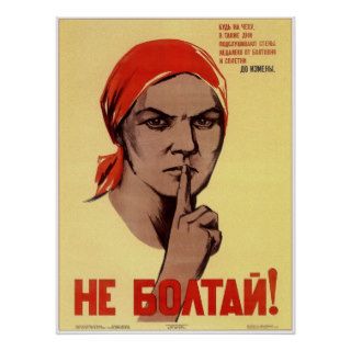 USSR Soviet Union Do Not Gossip! Propaganda 1941 Posters