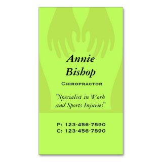 Massage/ Chiropractor  Business Card/ Green