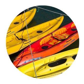 Custom Kayaks Mouse Pad Standard Round Mousepad WP 184 : Office Products