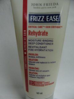 John frieda frizz ease Critical Care rehydrate moisture binding deep conditioner 5.5 oz / 165 mL : Standard Hair Conditioners : Beauty