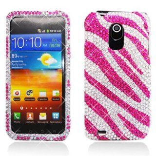 Aimo Wireless SAMD710PCDI186 Bling Brilliance Premium Grade Diamond Case for Samsung Galaxy S2/Epic 4G Touch/D710   Retail Packaging   Hot Pink: Cell Phones & Accessories