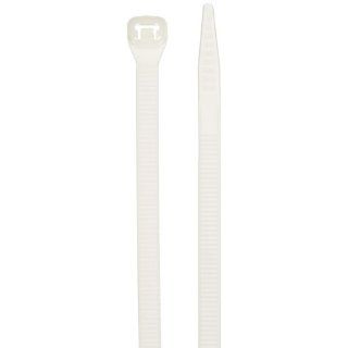 Panduit SG150I C Super Grip Cable Tie, Nylon 6.6, Intermediate Cross Section, Plenum Rated, Curved Tip, 40lbs Min Tensile Strength, 1.5" Max Bundle Diameter, .040" Thickness, .168" Width, 6.2" Length (Pack of 100): Industrial & Scie