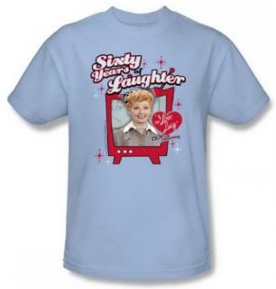 I Love Lucy Sixty Years Of Laughter Lt Blue Adult Shirt LB194 AT Clothing