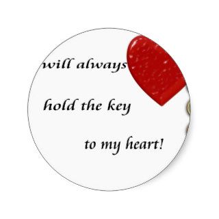 key to my heart sticker