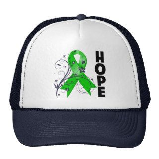 Bile Duct Cancer Floral Hope Ribbon Mesh Hat