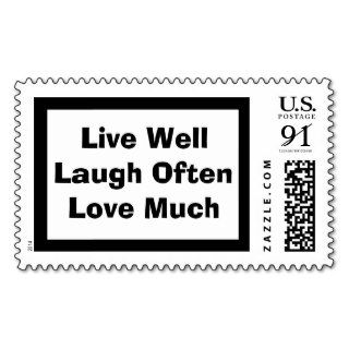 Live WellLaugh Often Love Much Stamps