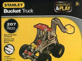 Stanley Bucket Truck Construct & Play, 207 Piece Building Set: Toys & Games