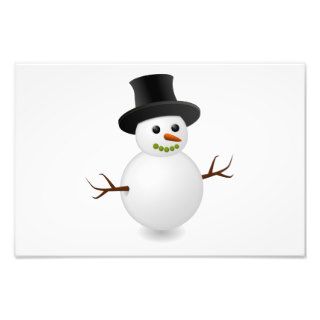 Snowman cartoon photographic print