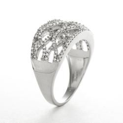 Sterling Silver 1/2ct TDW White Diamond Infinity Ring (I J, I2 I3) Diamond Rings