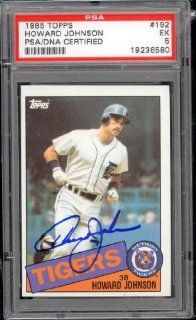 1985 Topps Howard Johnson #192 Auto Autograph PSA/DNA Authentic: Sports Collectibles