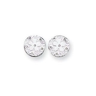 Sterling Silver Sand dollar Mini Earrings: Stud Earrings: Jewelry