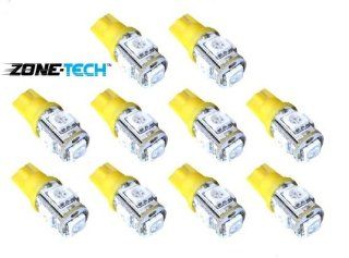 Zone Tech 10x 194 168 2825 5 smd YELLOW AMBER High Power SUPER BRIGHT LED Car Lights Bulb: Automotive