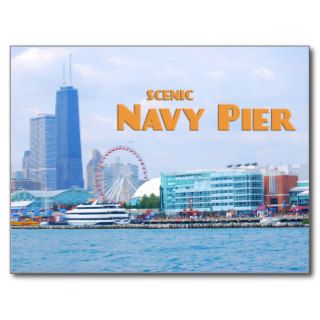 Scenic Navy Pier   Chicago Illinois Postcards