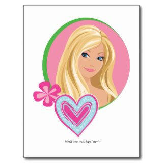 Barbie and Cute Heart Post Cards