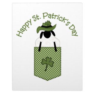 Adorable Sweet Little St. Patrick's Day Lamb Photo Plaques