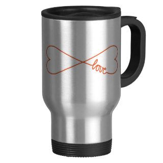 Endless love, heart shaped infinity sign coffee mugs