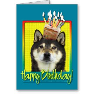 Birthday Cupcake   Shiba Inu   Yasha Cards