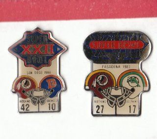 2 Vintage Washington Redskins Super Bowl Champions Starline Helmet Pin 1983 1988: Everything Else