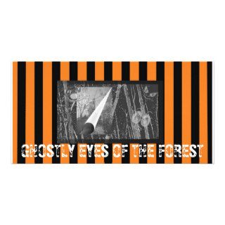 Ghostly Halloween Eyes Photo Card