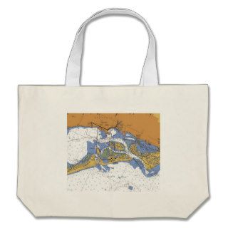 Sarasota, Florida Nautical Harbor Chart beach bag