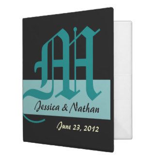 TURQUOISE & GRAY Wedding Photo Planner Binder