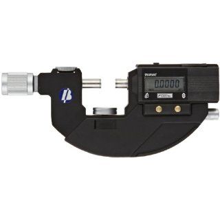 Fowler/Bowers Electronic Indicating Micrometer, 0 1.25"/0 30mm Measuring Range, 0.0005"/0.001mm Resolution, RS 232 Output Outside Micrometers
