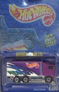 Hot Wheels 1991 238 HIWAY HAULER NEW PAINT STYLE purple DELIVERY 164 Scale Die cast Collectible Car Toys & Games