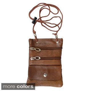 Boston Traveler Leather Multi pocket Neck Id Holder
