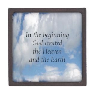 In The Beginning God Created .Cloud Premium Keepsake Boxes