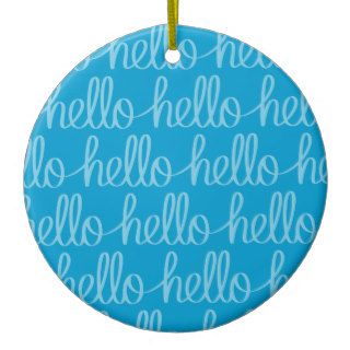 Choose your color hello pattern transparent ornament