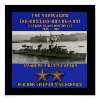 USS Steinaker (DD/DDR/DD 863) Posters