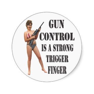 Palin on Gun Control 2012 Round Stickers