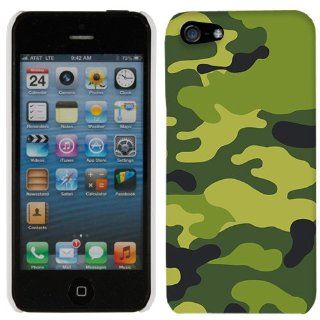 Apple iPhone 5 Camouflage Green Yellow Hard Case Phone Cover: Cell Phones & Accessories