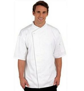 Uncommon Threads 0428 Adult's Calypso Chef Coat White Small: Apparel: Clothing
