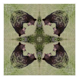 Black Bear Kaleidoscope Print