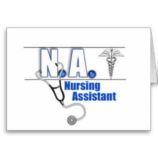 BLUE LOGO W/ STETHOSCOPE NA NURSE ASSISTANT LOGO CARDS